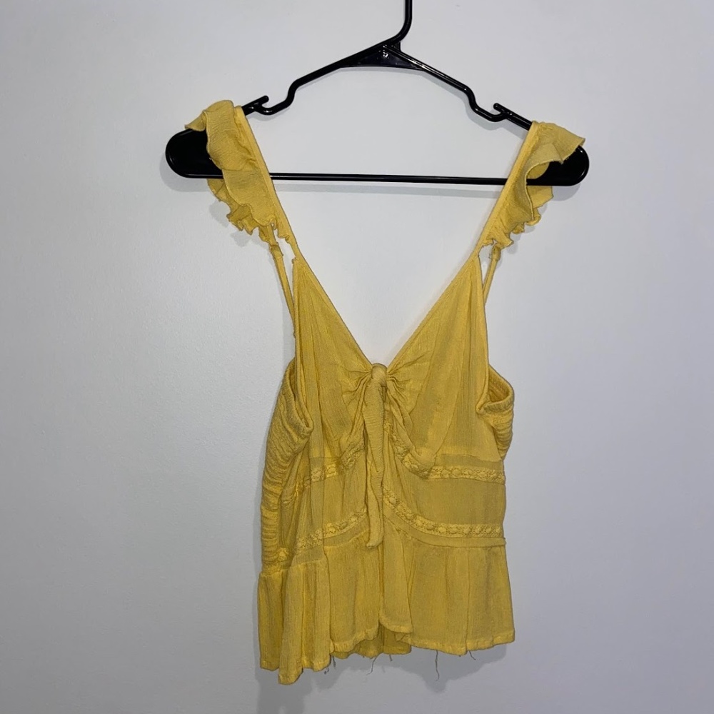 Patrons of Peace Yellow Crop Tank